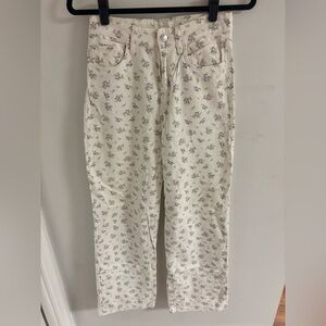 Floral Print H&M Twill Pants